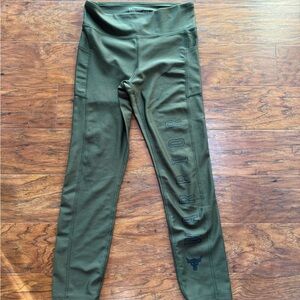 Project Rock Under Armour  Warrior Green Leggings